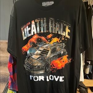NWOT JuiceWRLD 999 Death Race for Love Graphic Short Sleeve T Shirt- Black Sz L